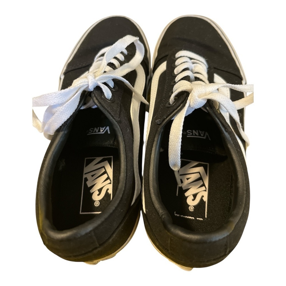 Vans Old Skool Womens Size 7 Black White Skate Sneakers Classic Low Top Shoes - Picture 6 of 8